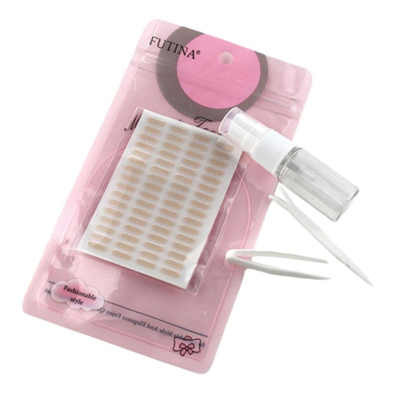 Futina Clear Lace Double Eyelid Tape - Localized Skin Tone Adjustment, Non-Reflective, Short Style for Inner Double Eyelids